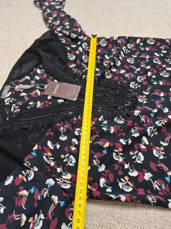 Formul Vestido vintage floral retro negro T36 – photo 8